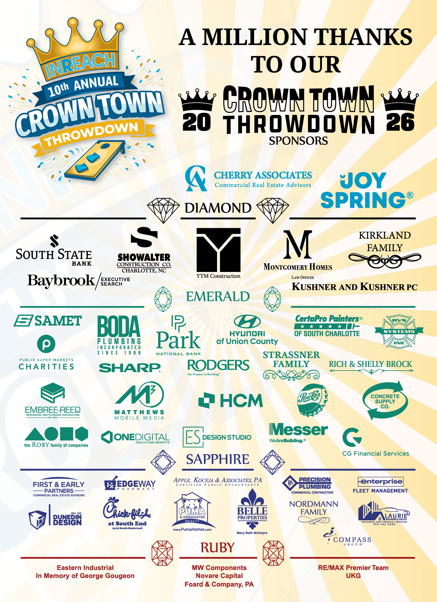 CrownTown Throw Down Sponsors 2026